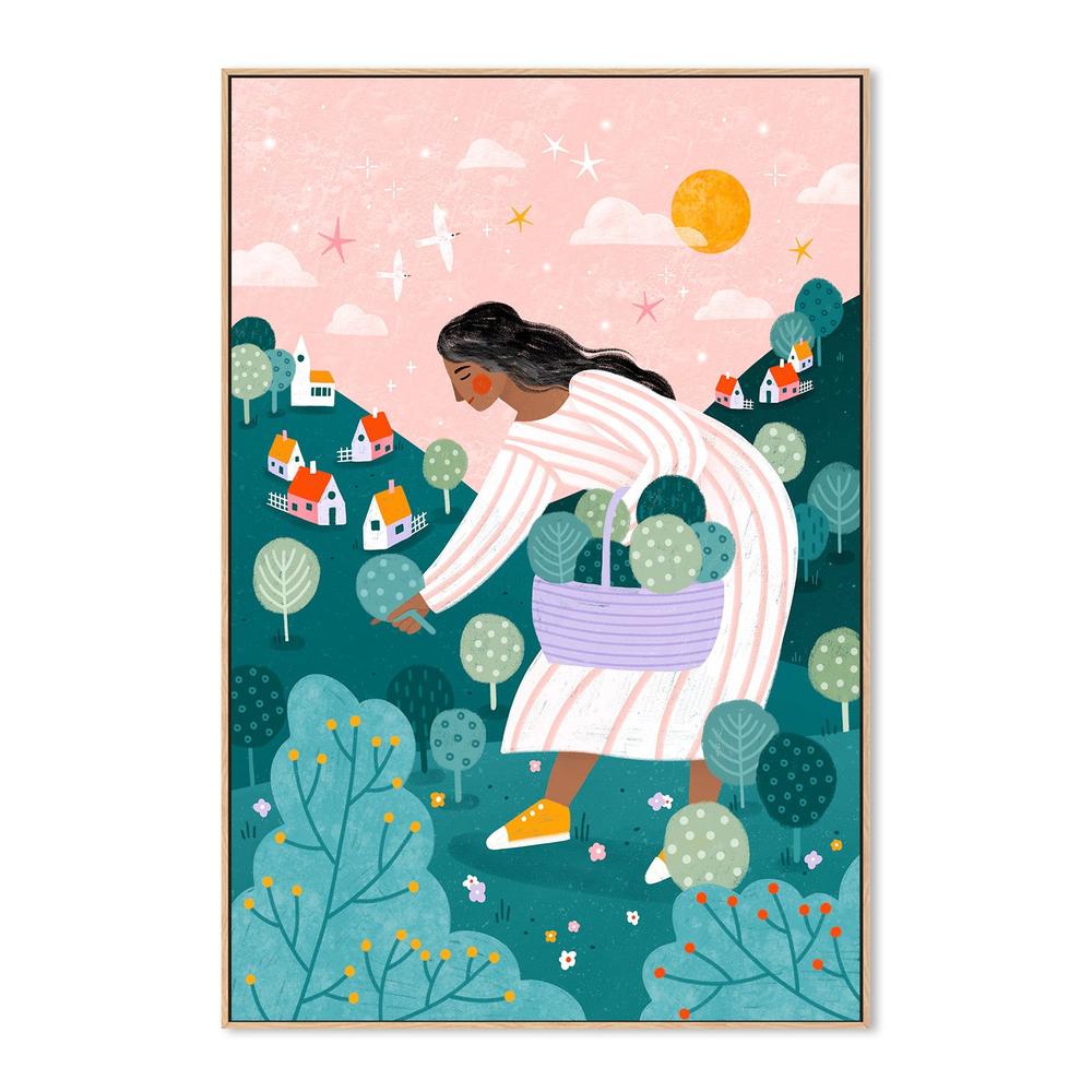 wall-art-print-canvas-poster-framed-A Woman Tree Picking-4