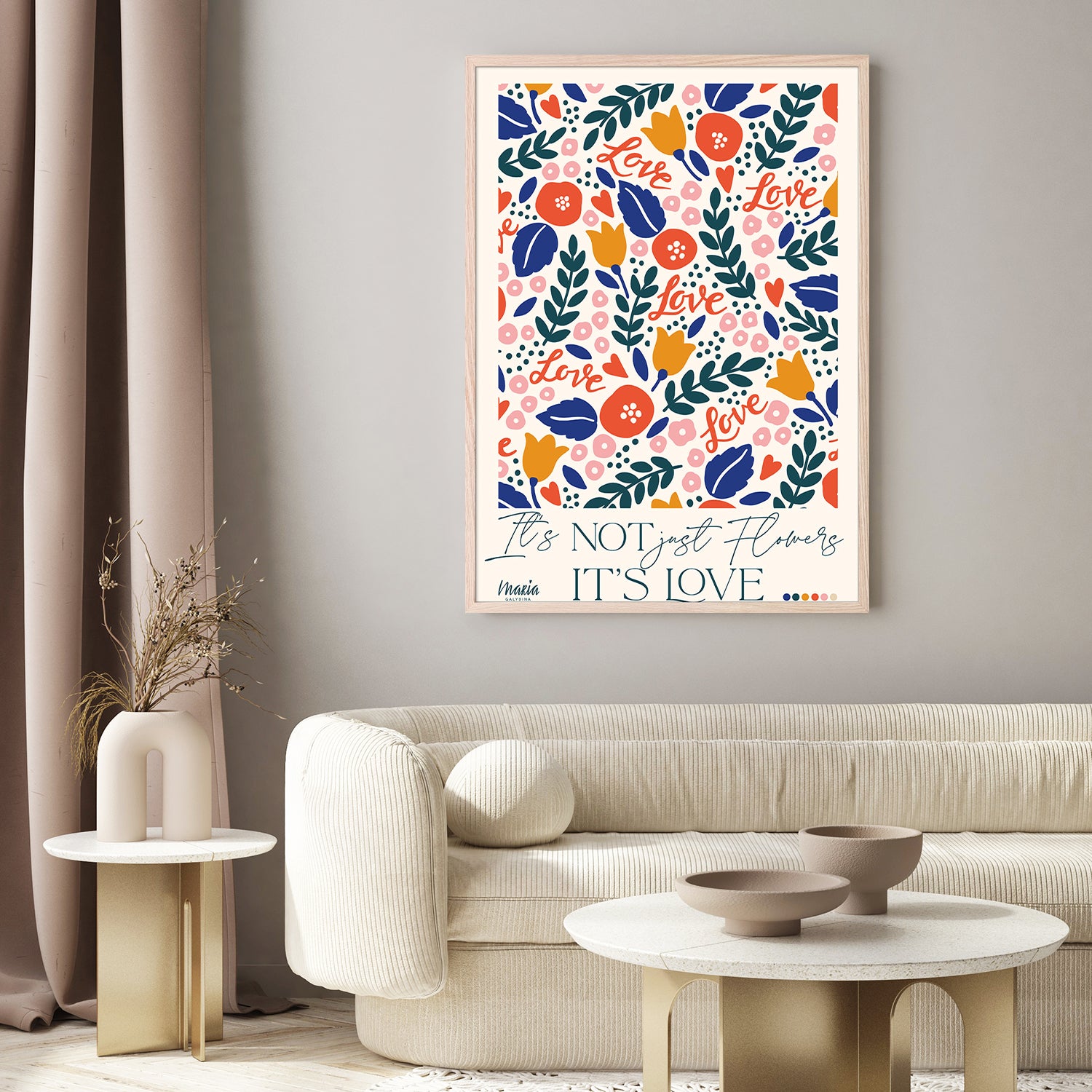 wall-art-print-canvas-poster-framed-About Love Tiny Flowers-9