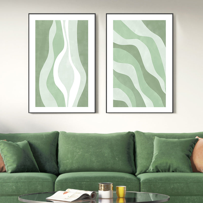 wall-art-print-canvas-poster-framed-Abstract Aurora, Style A & B, Set Of 2 , By Elena Ristova-GIOIA-WALL-ART