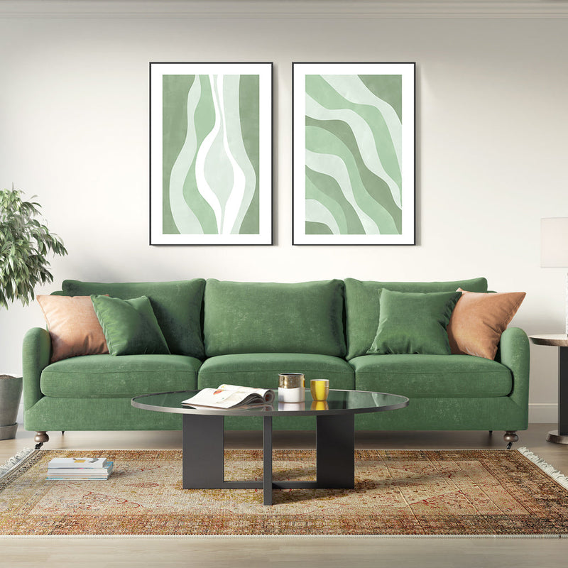 wall-art-print-canvas-poster-framed-Abstract Aurora, Style A & B, Set Of 2 , By Elena Ristova-GIOIA-WALL-ART