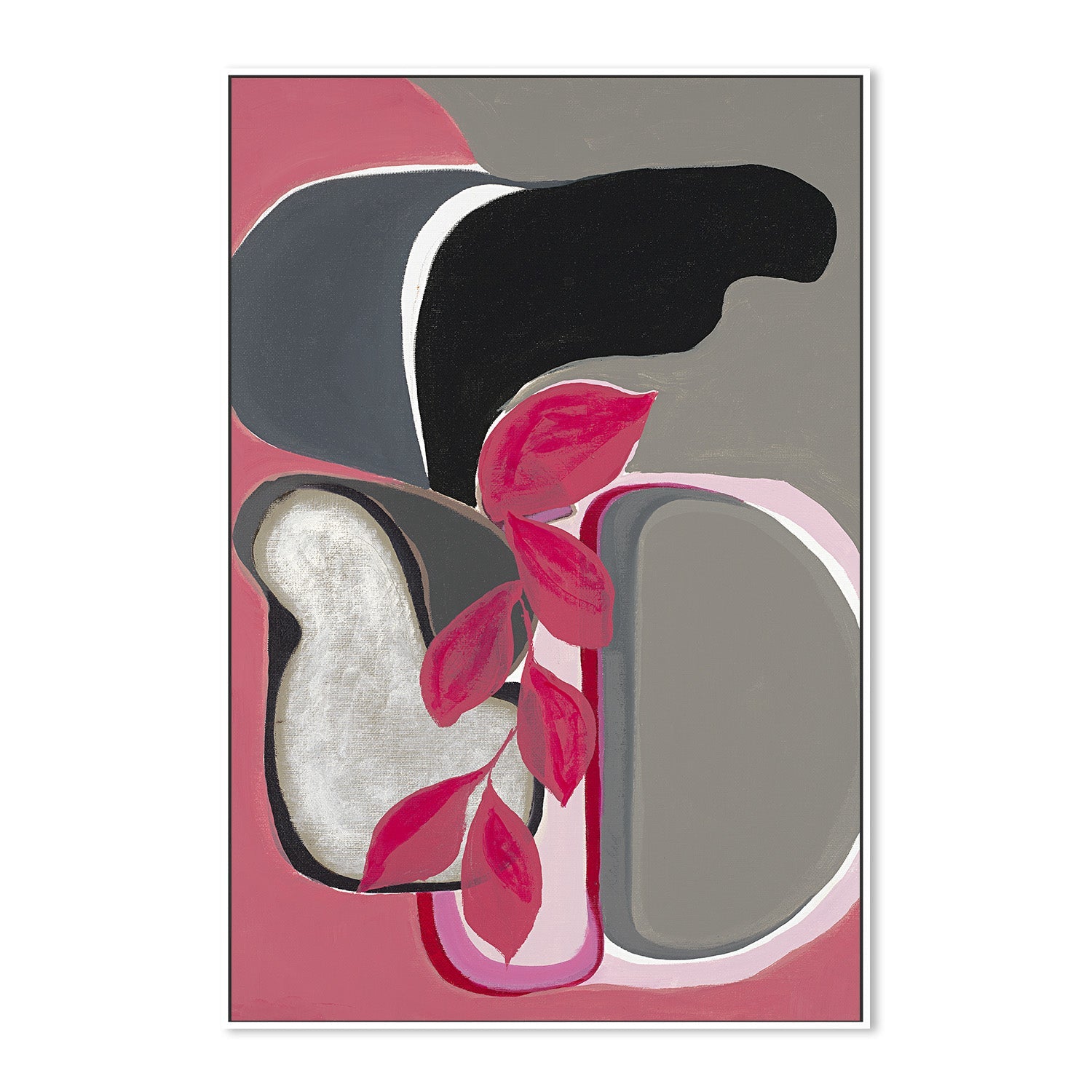 wall-art-print-canvas-poster-framed-Abstract Bloom Fuchsia , By Lynda Skye-5
