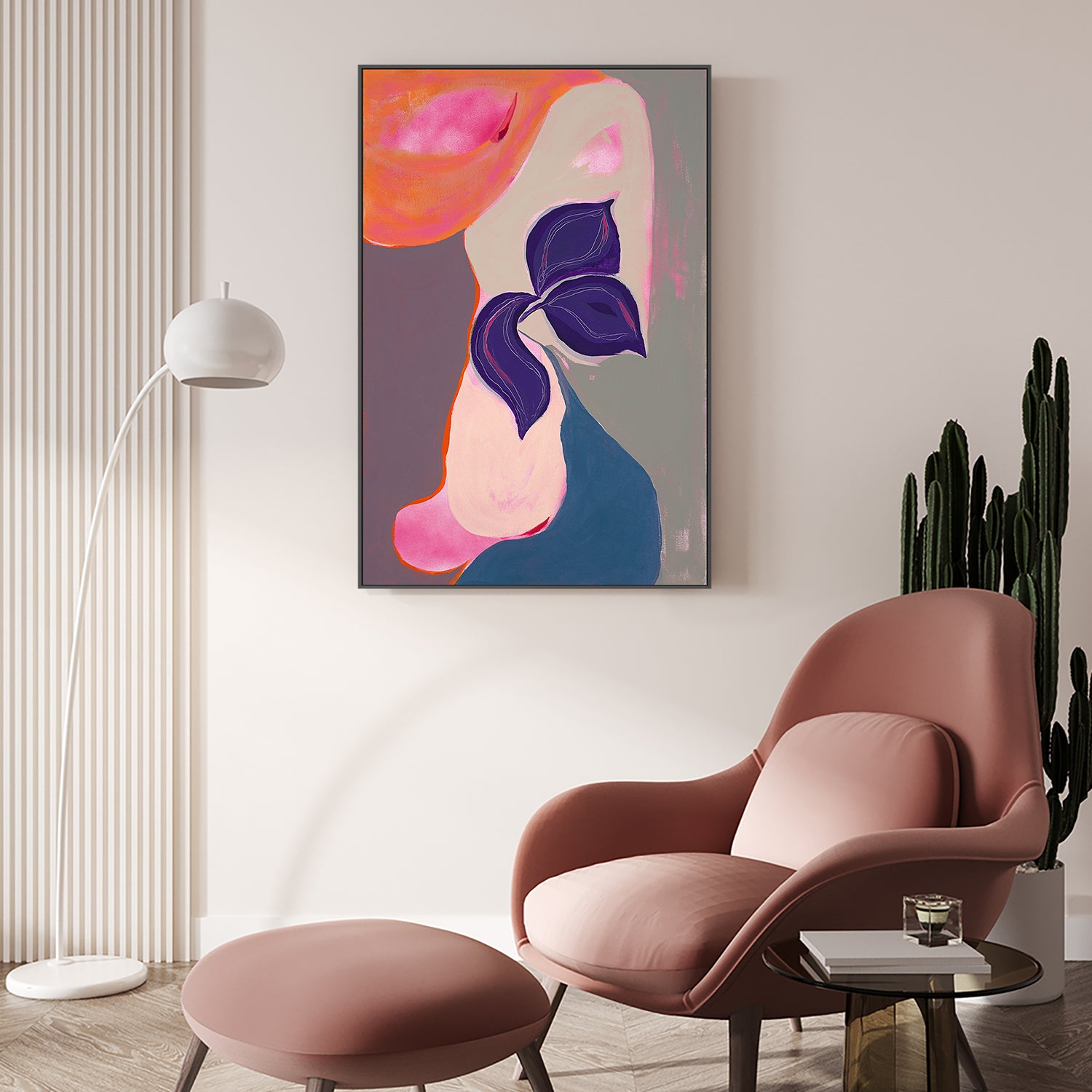 wall-art-print-canvas-poster-framed-Abstract bloom, Style B-7