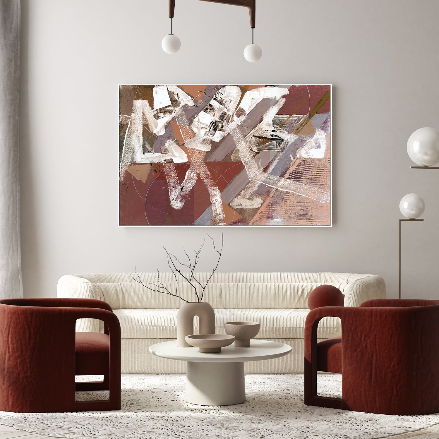 wall-art-print-canvas-poster-framed-Abstract Circles and Textures, Style B-7