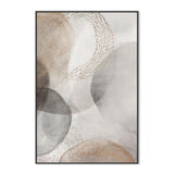 wall-art-print-canvas-poster-framed-Abstract Circles Grey Gold-by-Dear Musketeer Studio-Gioia Wall Art