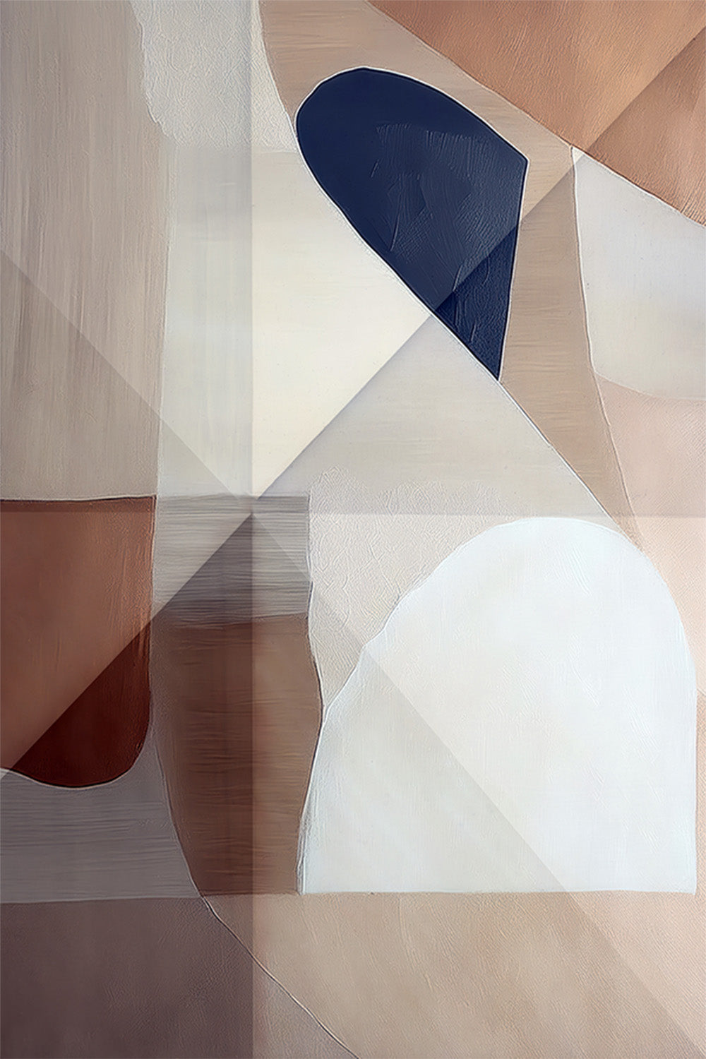 wall-art-print-canvas-poster-framed-Abstract Copper Neutral Tone Painting-1