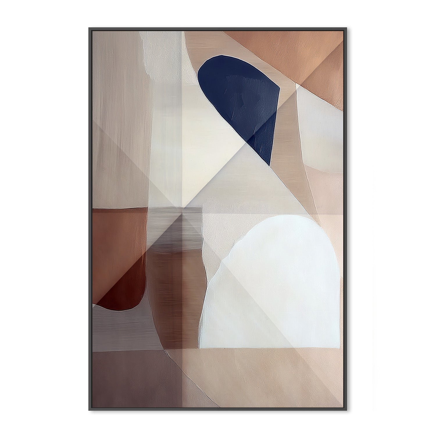wall-art-print-canvas-poster-framed-Abstract Copper Neutral Tone Painting-3