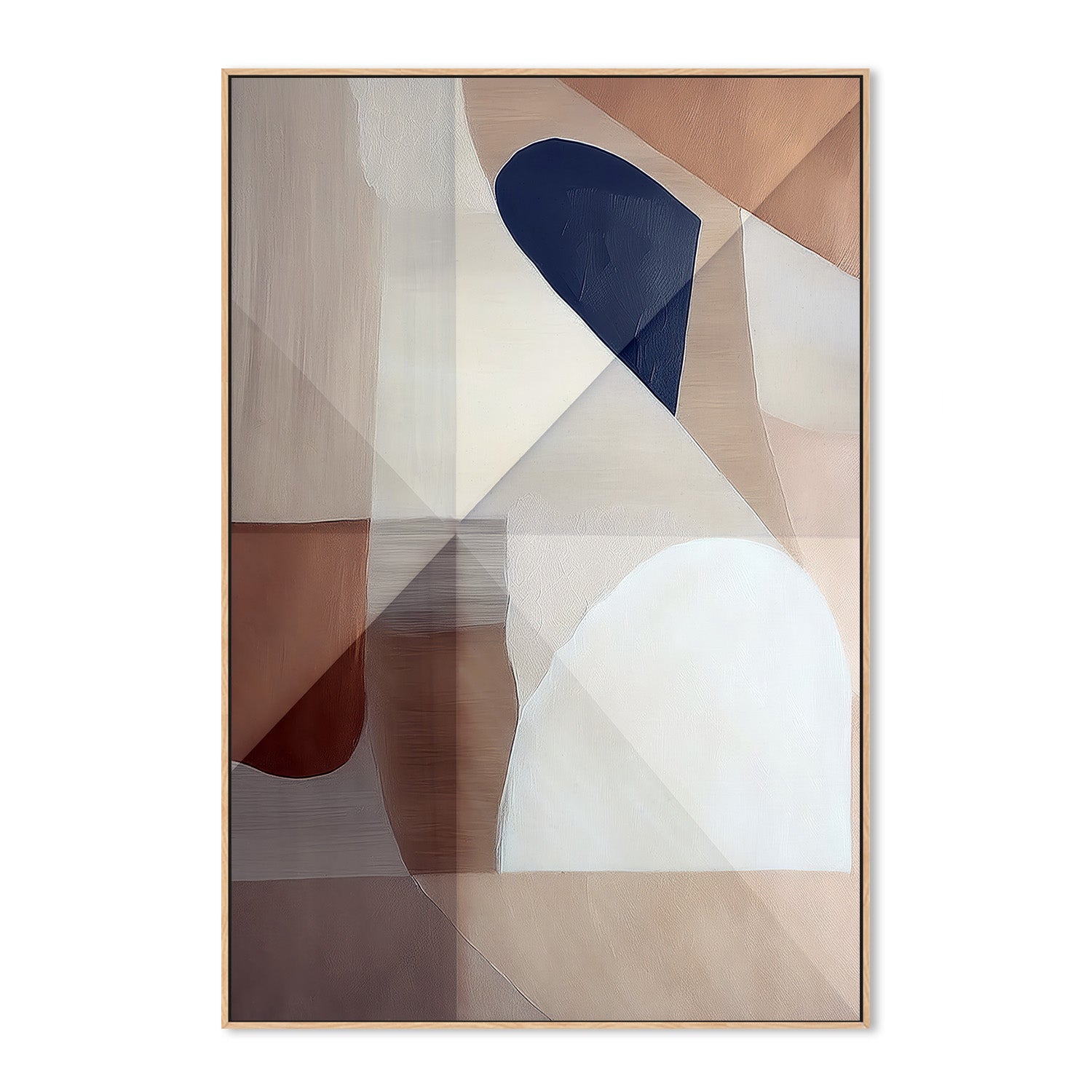 wall-art-print-canvas-poster-framed-Abstract Copper Neutral Tone Painting-4