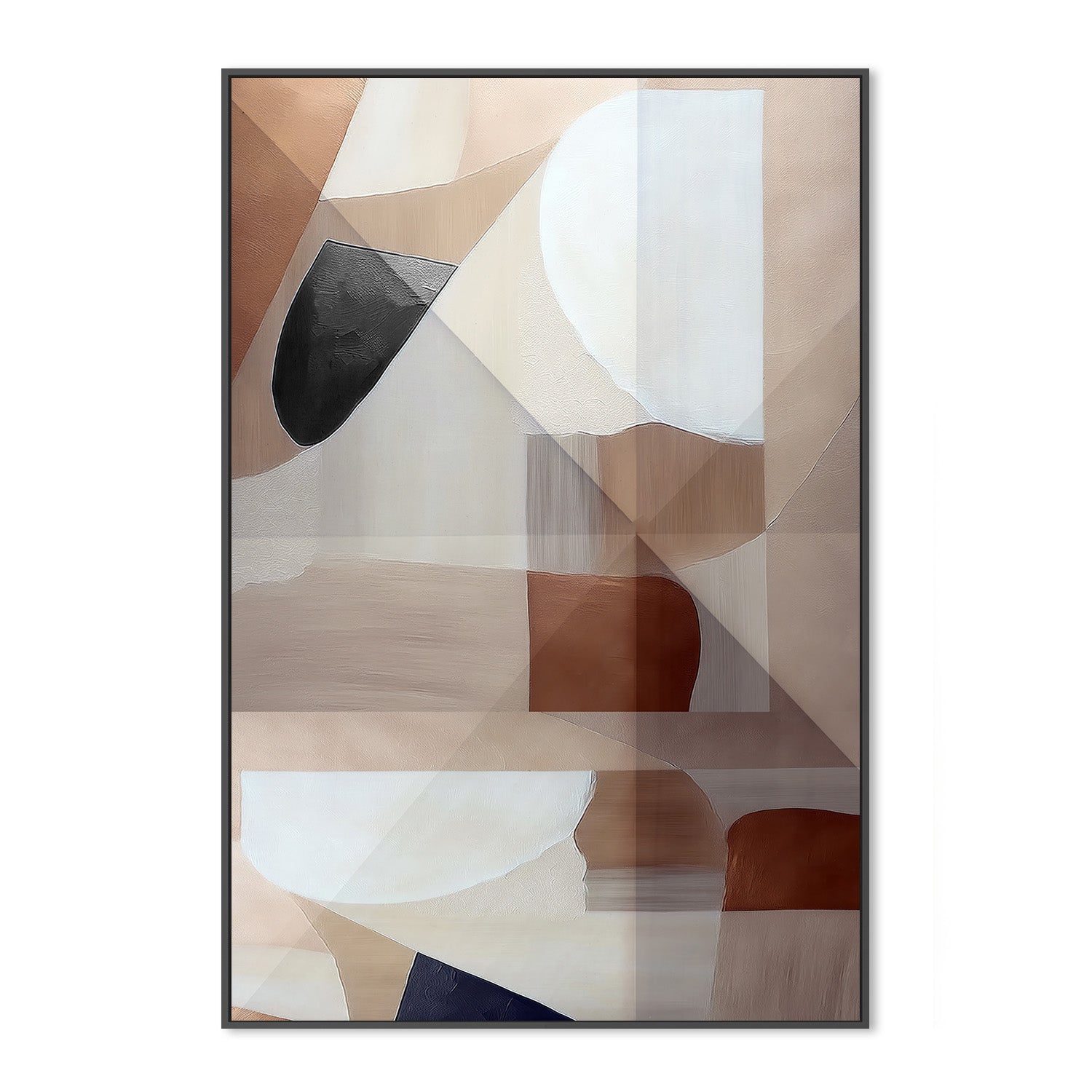 wall-art-print-canvas-poster-framed-Abstract Copper Neutral Tone Painting, Style B-3
