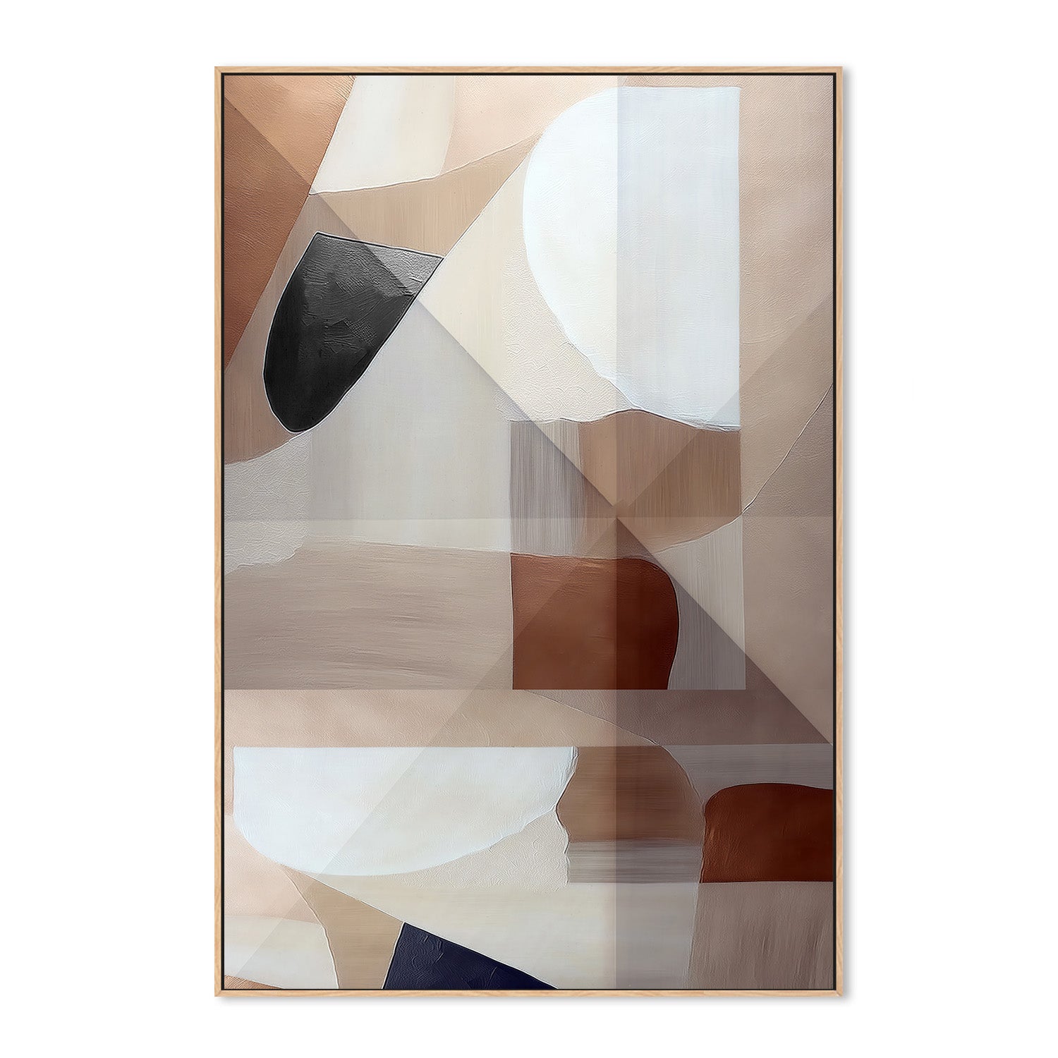 wall-art-print-canvas-poster-framed-Abstract Copper Neutral Tone Painting, Style B-4