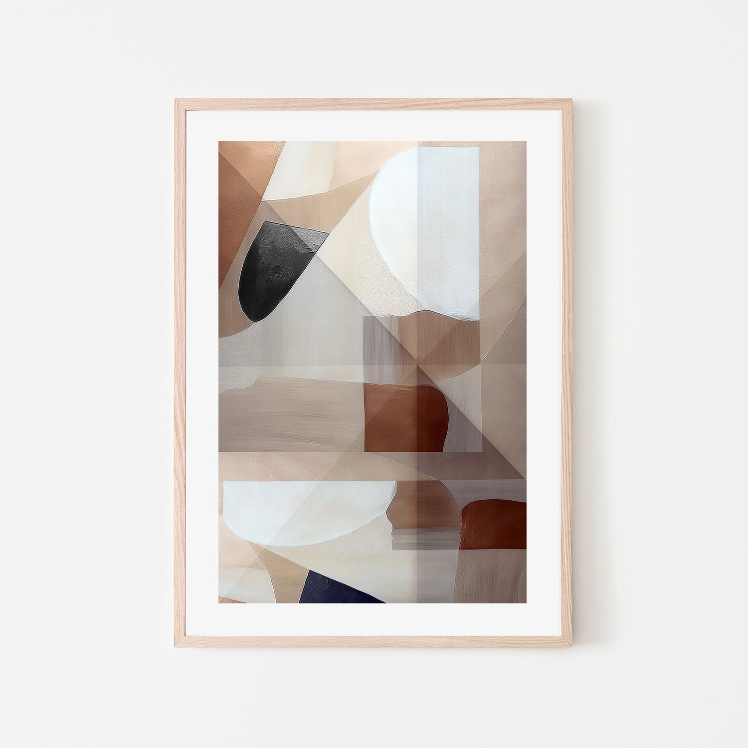 wall-art-print-canvas-poster-framed-Abstract Copper Neutral Tone Painting, Style B-6