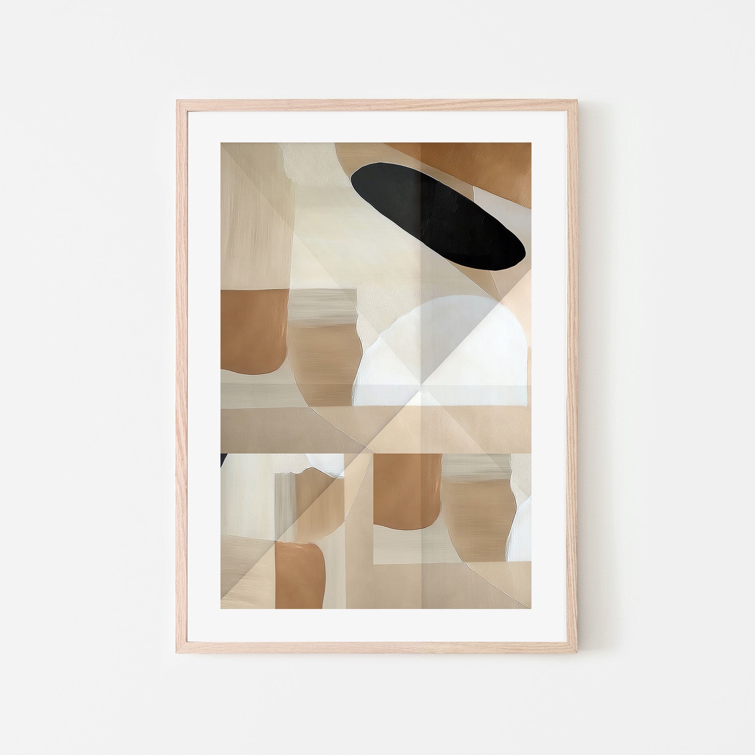 wall-art-print-canvas-poster-framed-Abstract Copper Neutral Tone Painting, Style C-6