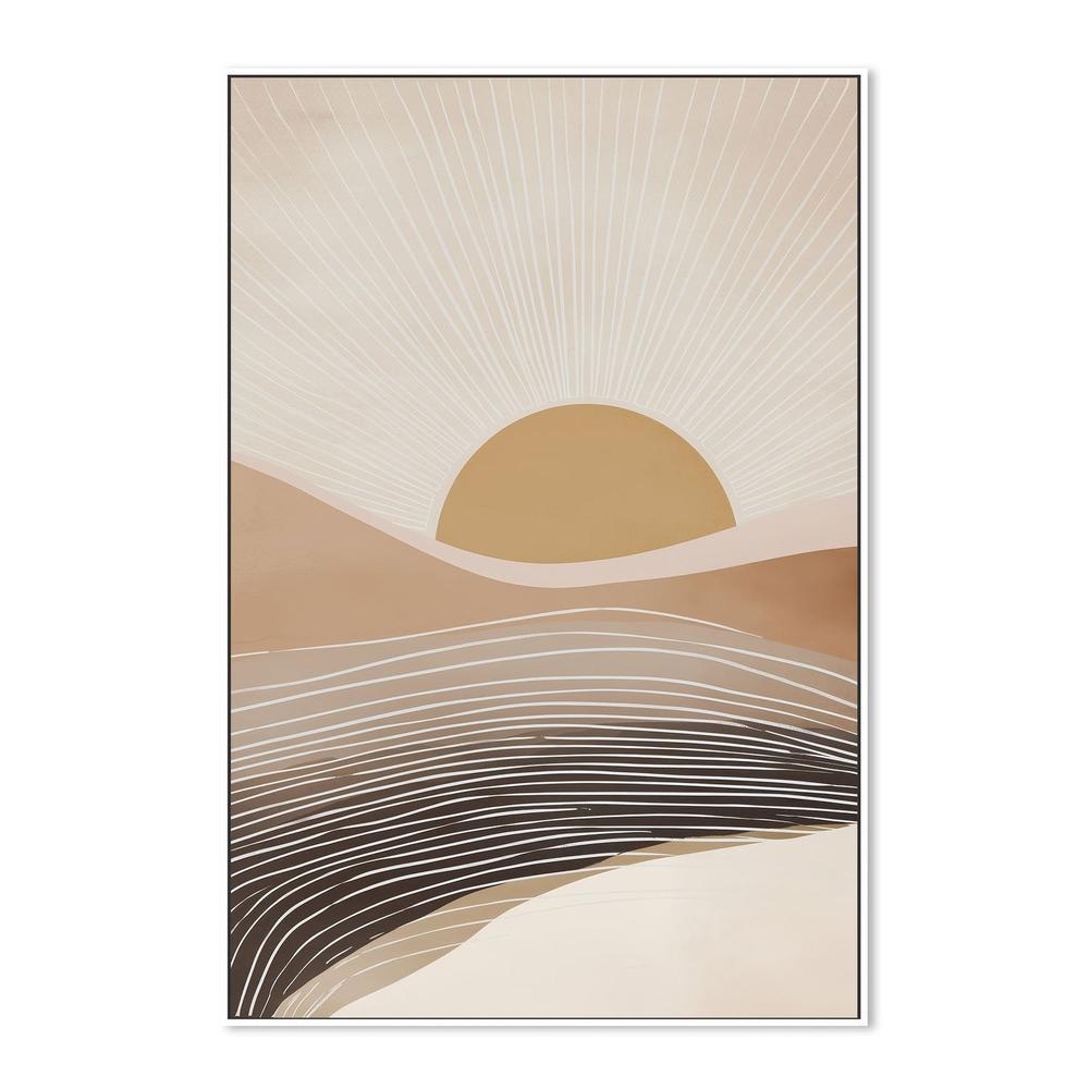 wall-art-print-canvas-poster-framed-Abstract Desert Sun-5