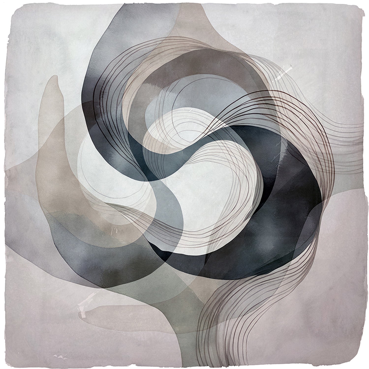 wall-art-print-canvas-poster-framed-Abstract Green On Neutral Background, Style B-1