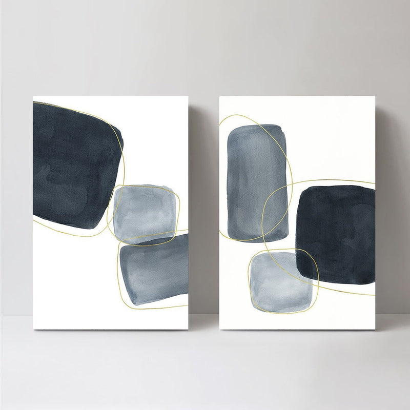wall-art-print-canvas-poster-framed-Abstract Grey, Set Of 2-by-Danushka Abeygoda-Gioia Wall Art