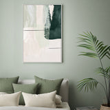 wall-art-print-canvas-poster-framed-Abstract Shapes In Green, Style B , By Sally Ann Moss-GIOIA-WALL-ART