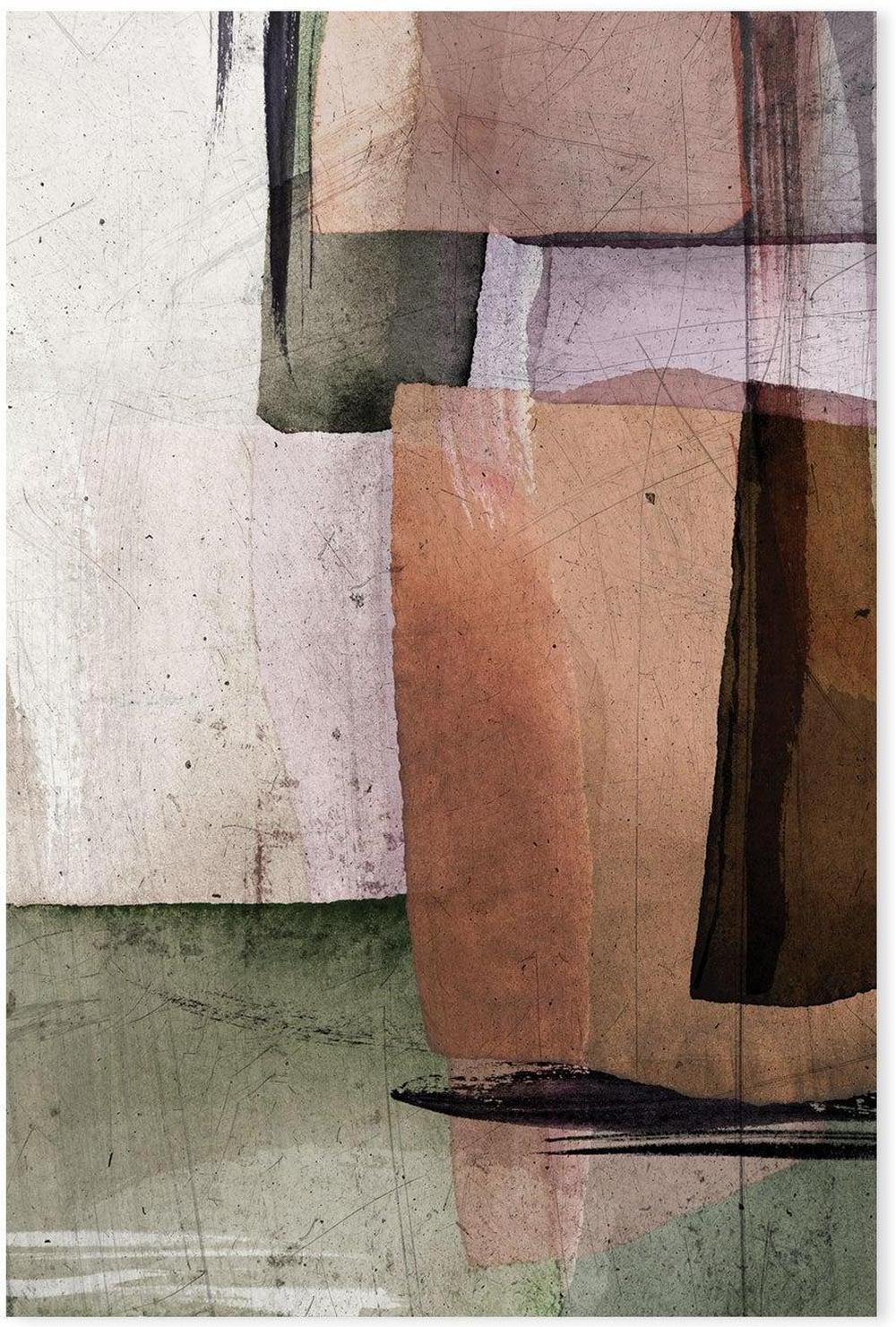 wall-art-print-canvas-poster-framed-Abstract Squares Warm Style A-by-Dear Musketeer Studio-Gioia Wall Art
