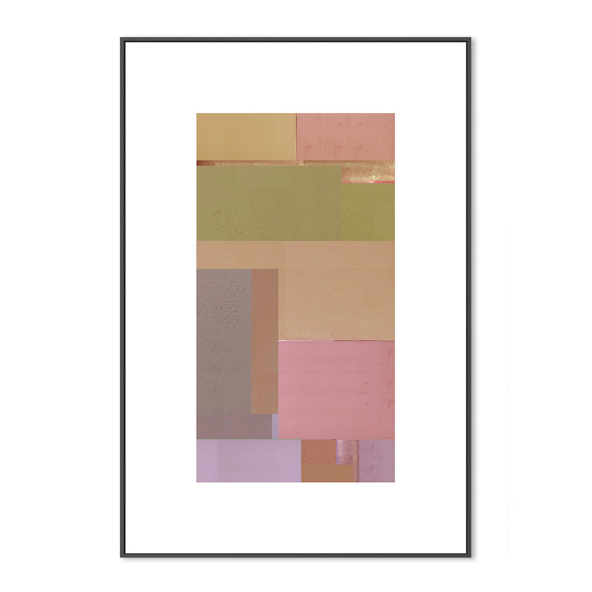 wall-art-print-canvas-poster-framed-Abstract Textured Composition, Style E-3