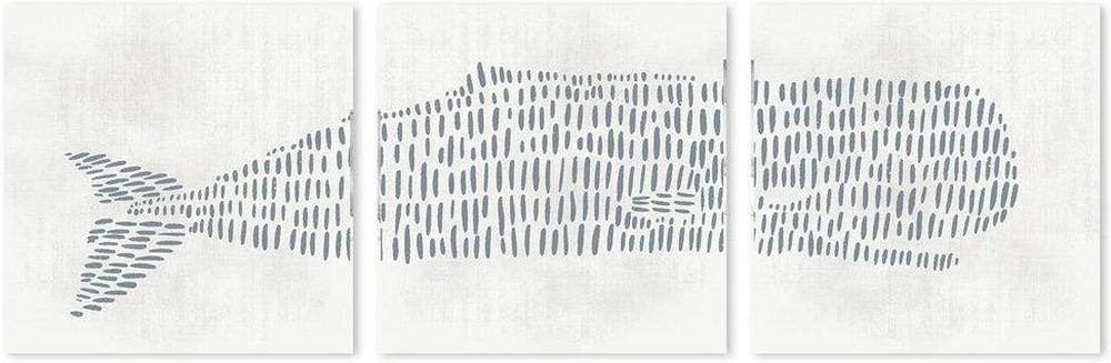 wall-art-print-canvas-poster-framed-Abstract Whale, Set Of 3-by-Emily Wood-Gioia Wall Art