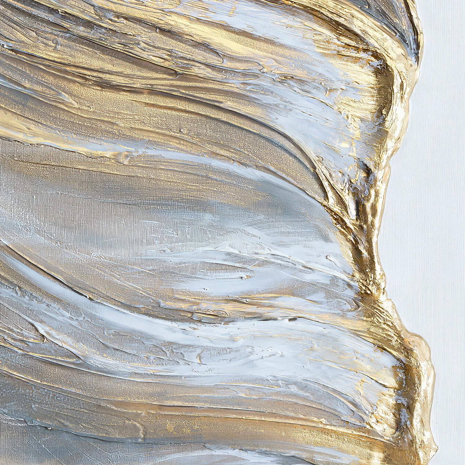wall-art-print-canvas-poster-framed-Abstract Wing in Gold and White-11