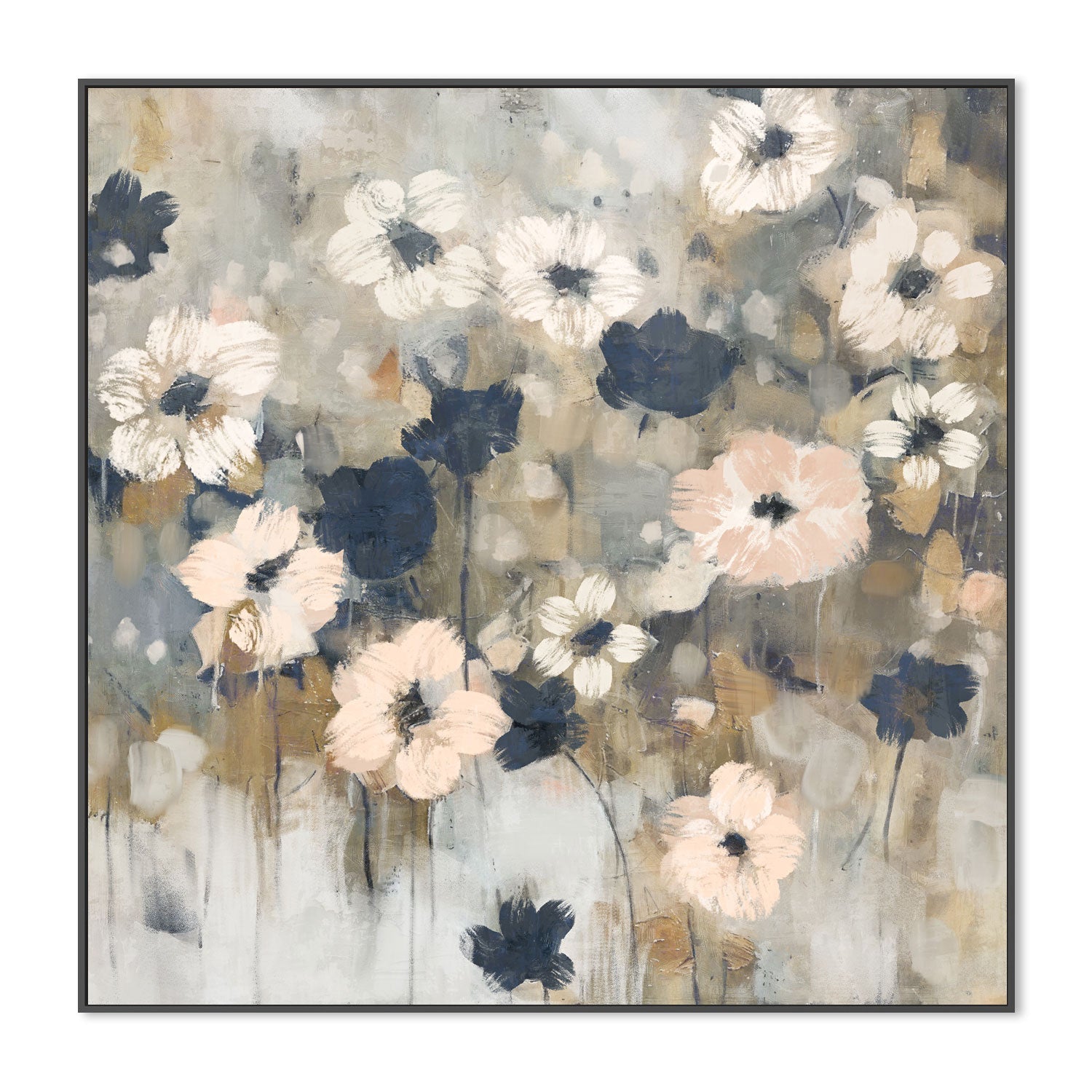 wall-art-print-canvas-poster-framed-Abstracted Florals, Style A , By Nina Blue-3
