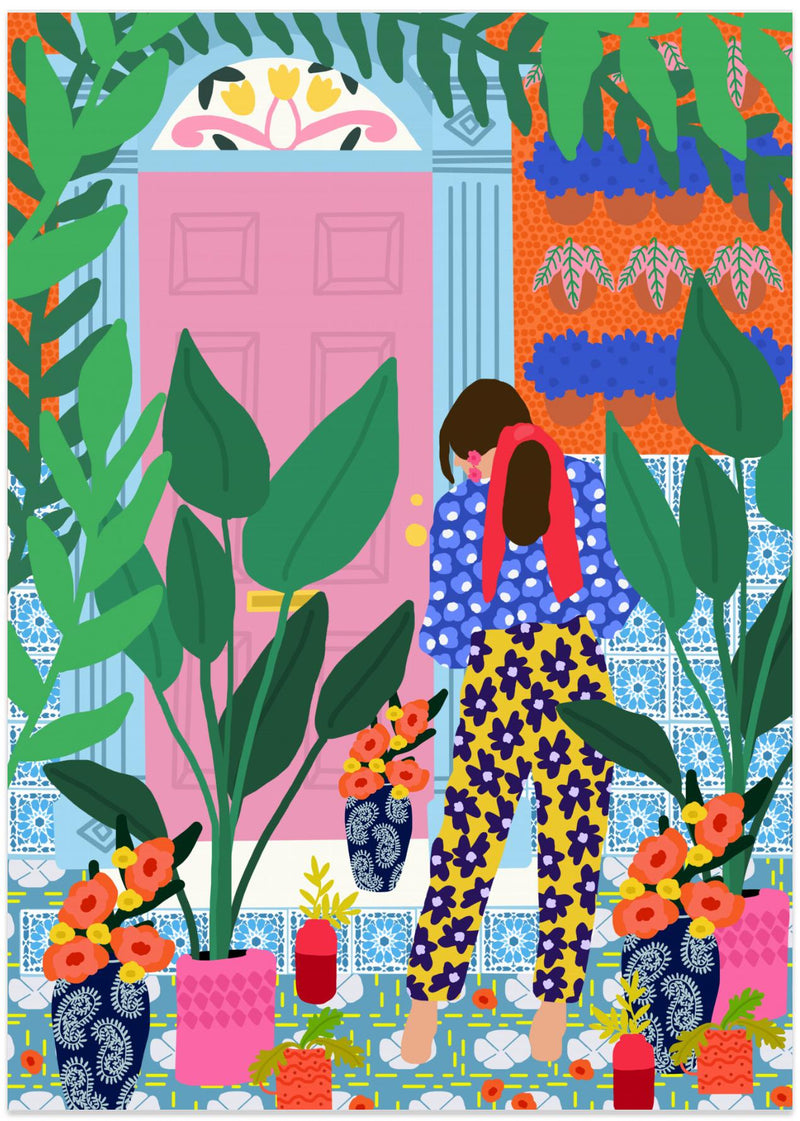 wall-art-print-canvas-poster-framed-Admiring The Plants , By Rafaela Mascaro-1