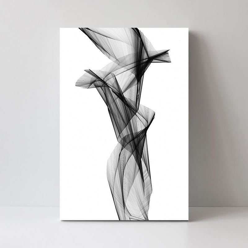 wall-art-print-canvas-poster-framed-Aerial Silk, Black And White Art, Style C-by-Gioia Wall Art-Gioia Wall Art