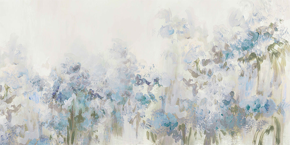 wall-art-print-canvas-poster-framed-AK136-A - Foggy Blue Garden in Soft Str...-1