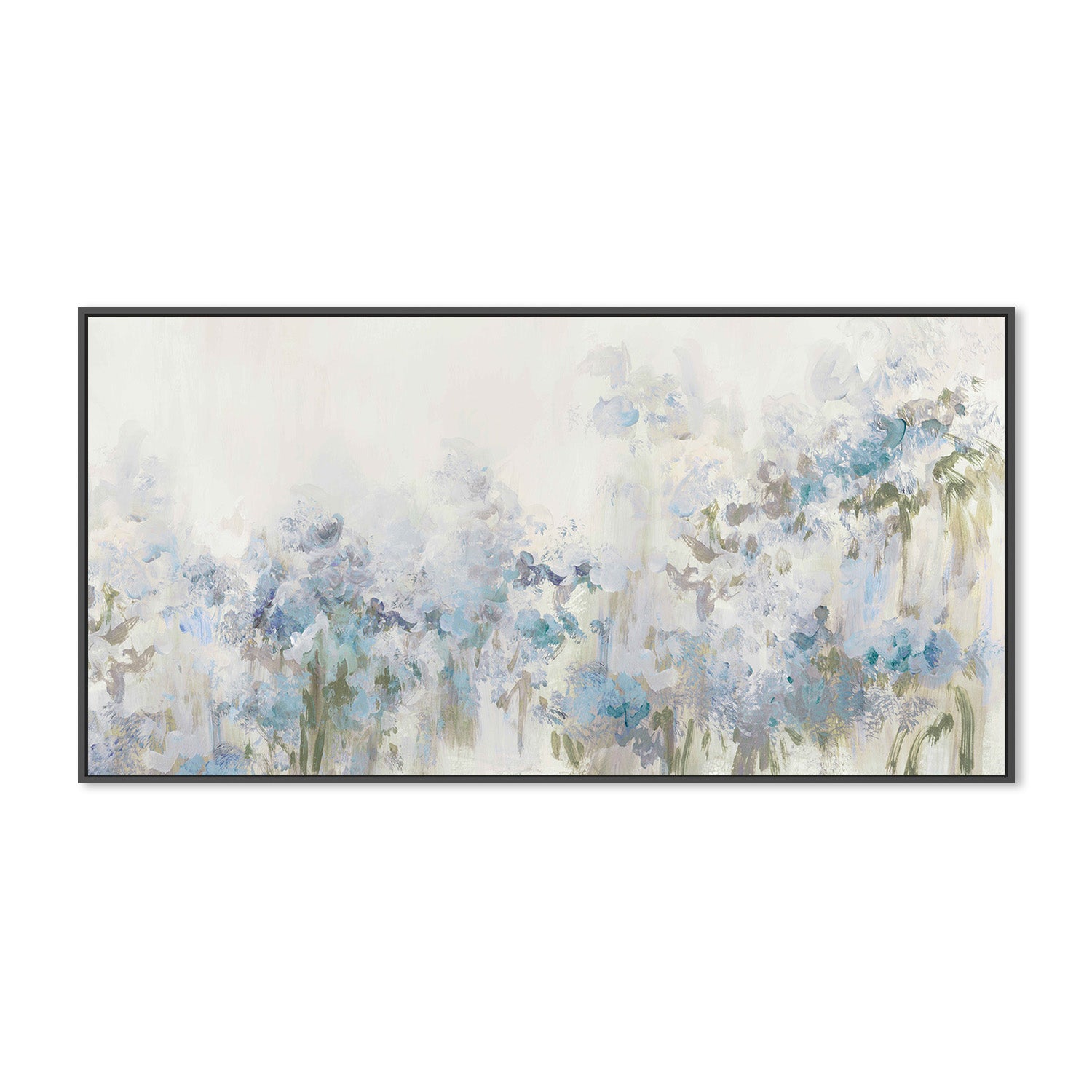 wall-art-print-canvas-poster-framed-AK136-A - Foggy Blue Garden in Soft Str...-3