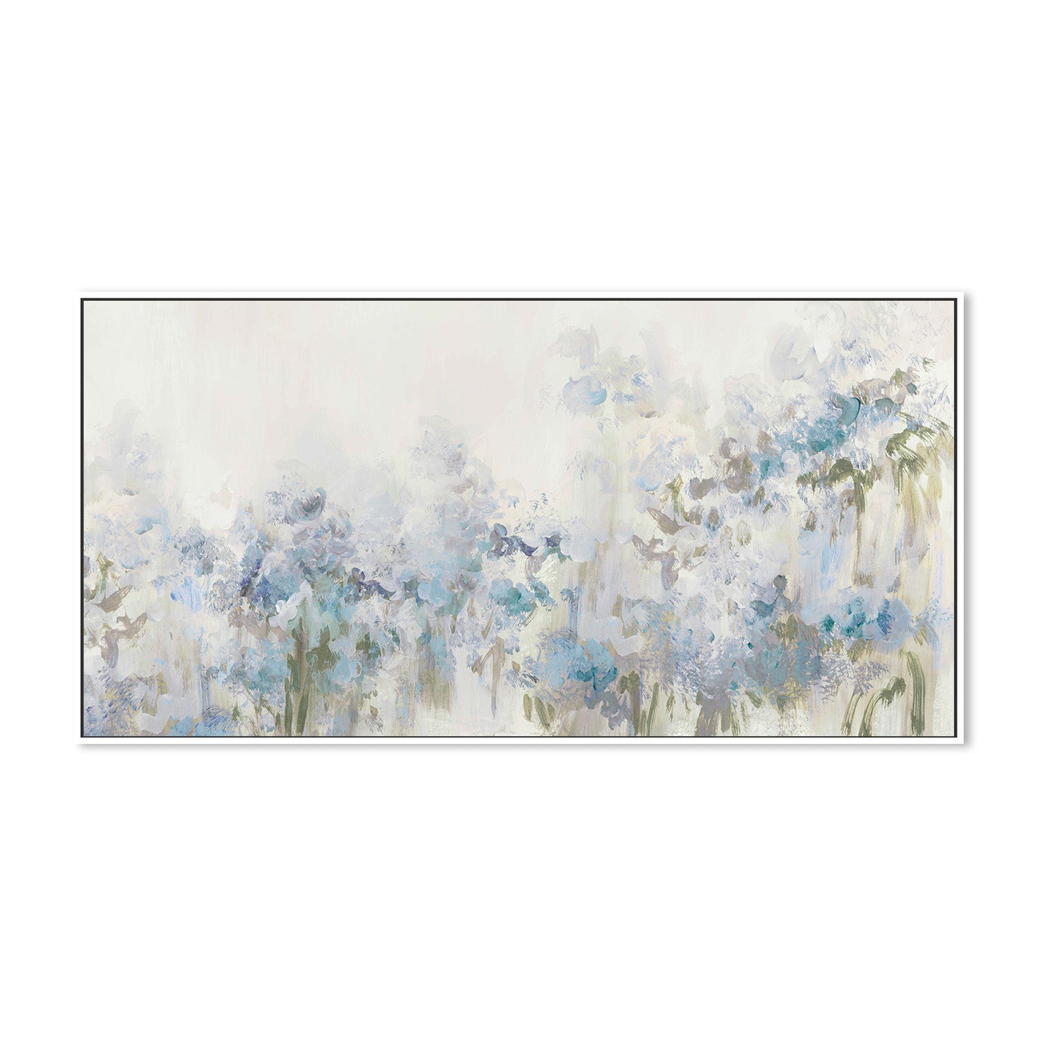 wall-art-print-canvas-poster-framed-AK136-A - Foggy Blue Garden in Soft Str...-5