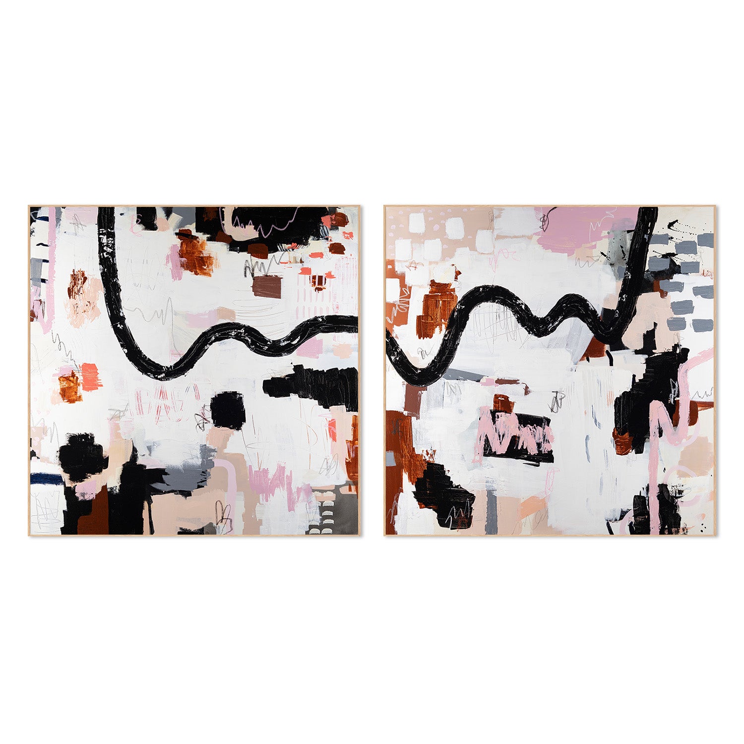 wall-art-print-canvas-poster-framed-Amalgamation Left Side, Amalgamation Right Side, Set Of 2-4