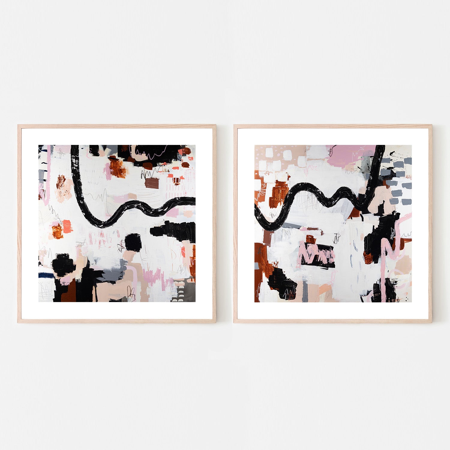 wall-art-print-canvas-poster-framed-Amalgamation Left Side, Amalgamation Right Side, Set Of 2-6