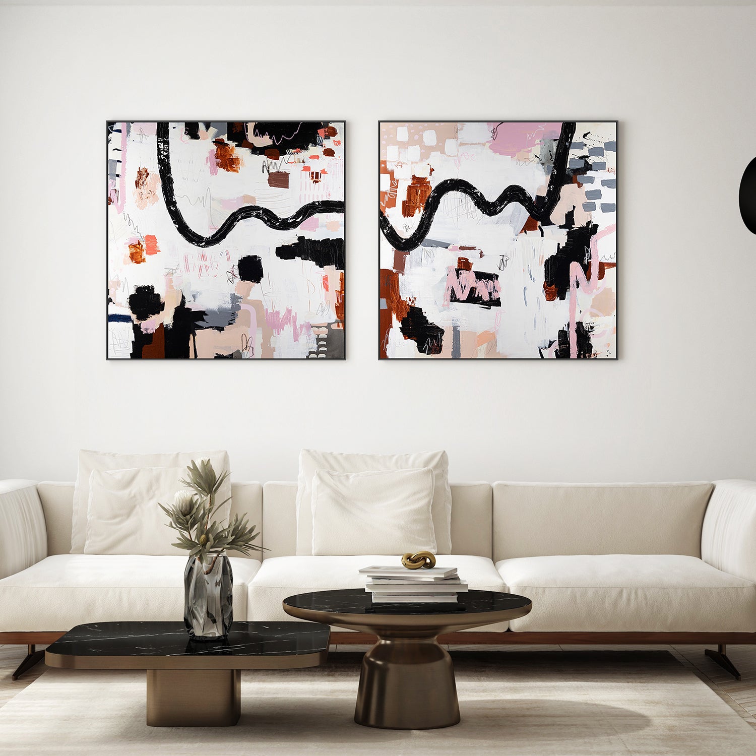 wall-art-print-canvas-poster-framed-Amalgamation Left Side, Amalgamation Right Side, Set Of 2-7