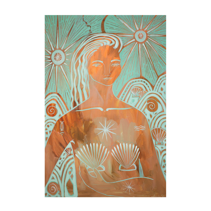 wall-art-print-canvas-poster-framed-Amazonite Mermaid , By Amanda Skye-1