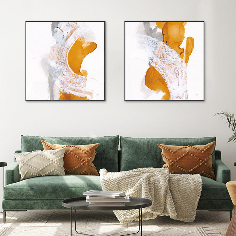 wall-art-print-canvas-poster-framed-Amber Wash, Set of 2-by-Chris Paschke-Gioia Wall Art