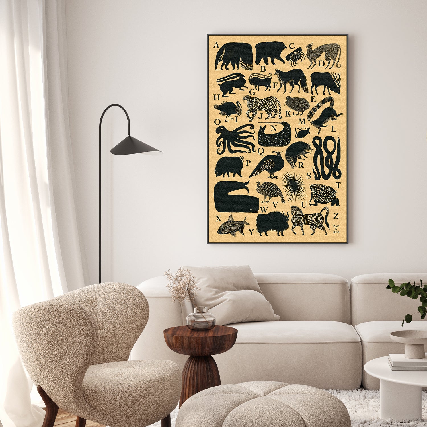 wall-art-print-canvas-poster-framed-Animal Alphabet-2