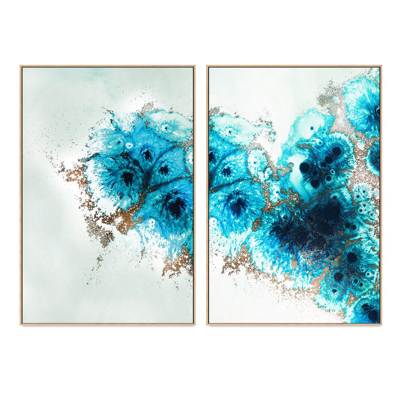 wall-art-print-canvas-poster-framed-Aqua Aurora, Style A & B, Set Of 2 , By Petra Meikle-4