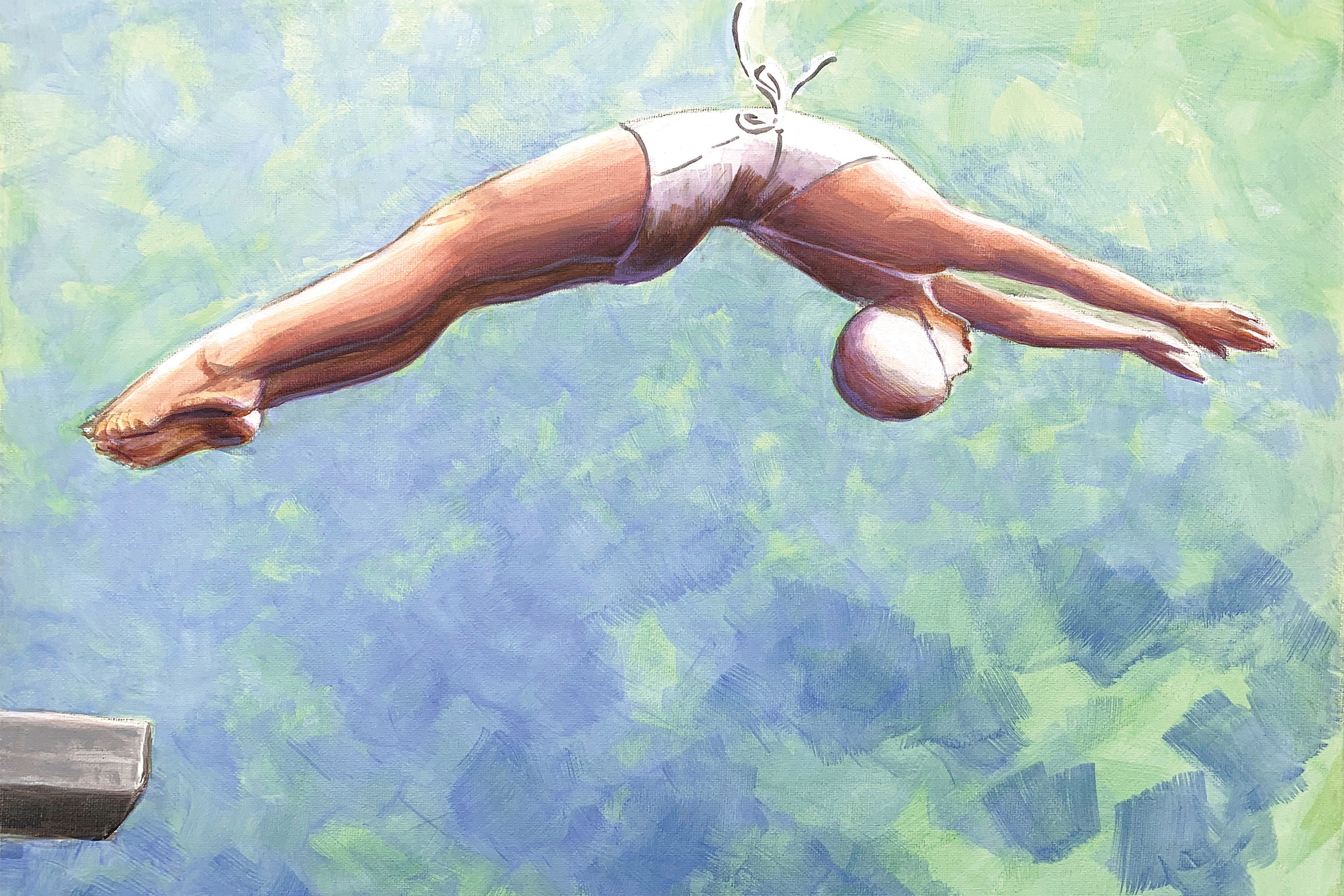 wall-art-print-canvas-poster-framed-Aqua High Diver-1