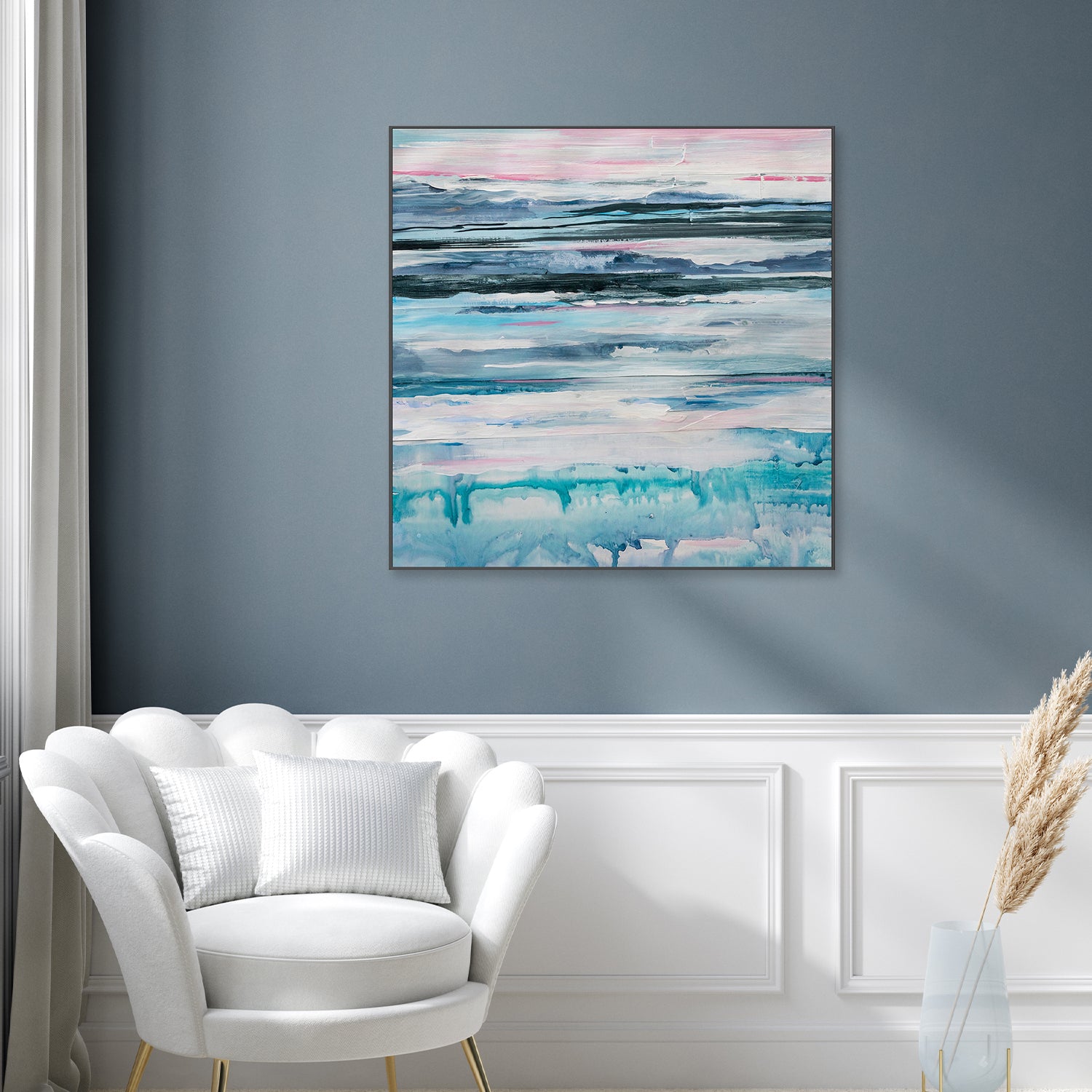 wall-art-print-canvas-poster-framed-Aqua Horizon , By Amelia Aveline-7