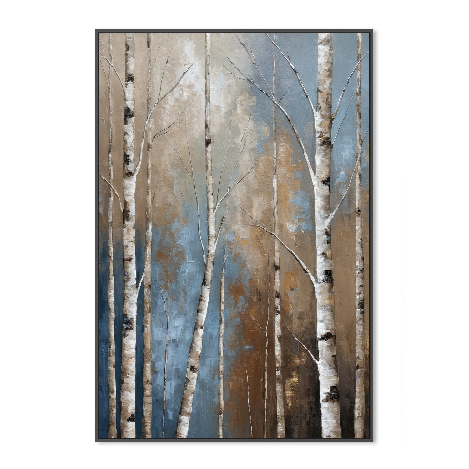 wall-art-print-canvas-poster-framed-aspen grove and clear blue sky-3