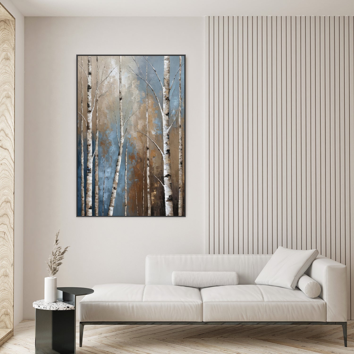 wall-art-print-canvas-poster-framed-aspen grove and clear blue sky-8