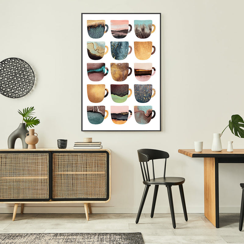 wall-art-print-canvas-poster-framed-Assorted Coffee Cups-GIOIA-WALL-ART