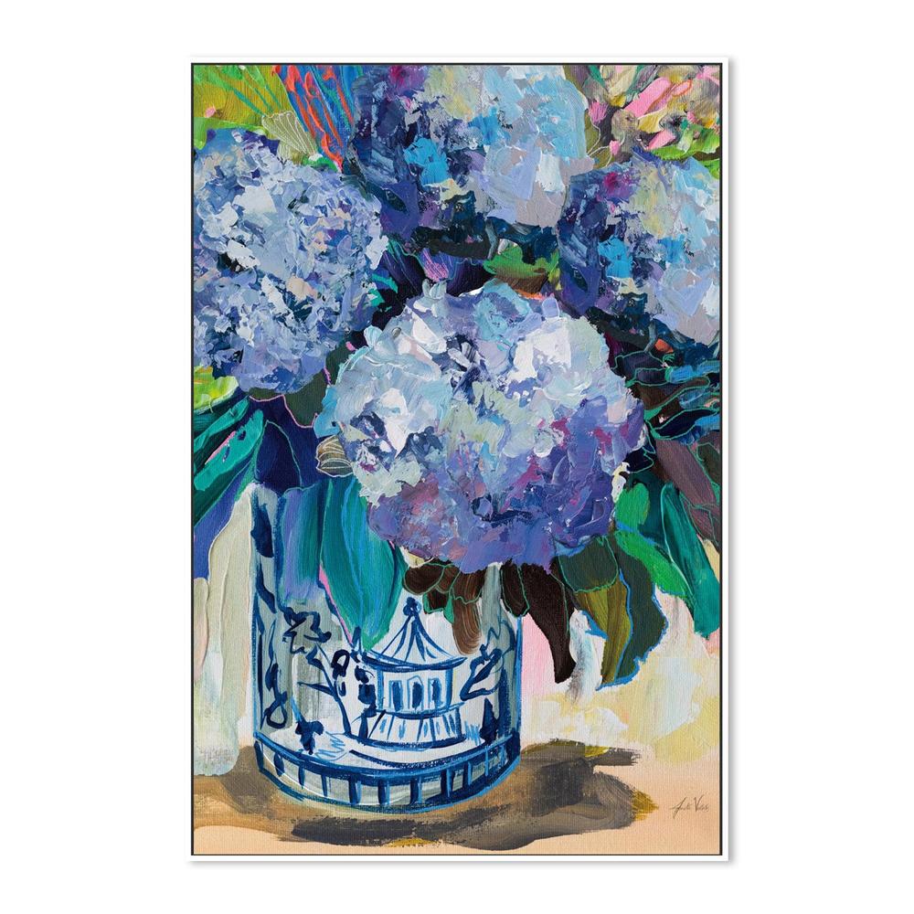 wall-art-print-canvas-poster-framed-August Bloom Blue Hydrangea-5