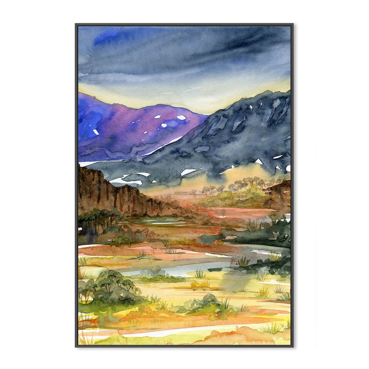 wall-art-print-canvas-poster-framed-Australian Landscape Mountains, Style A , By Jessie Mitchelson-3