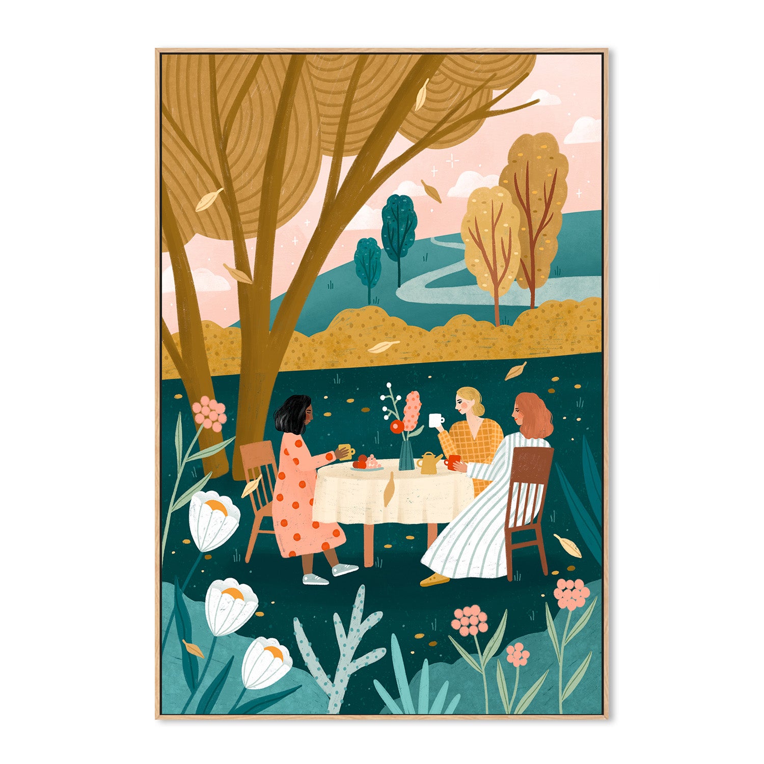 wall-art-print-canvas-poster-framed-Autumn Tea Party-4