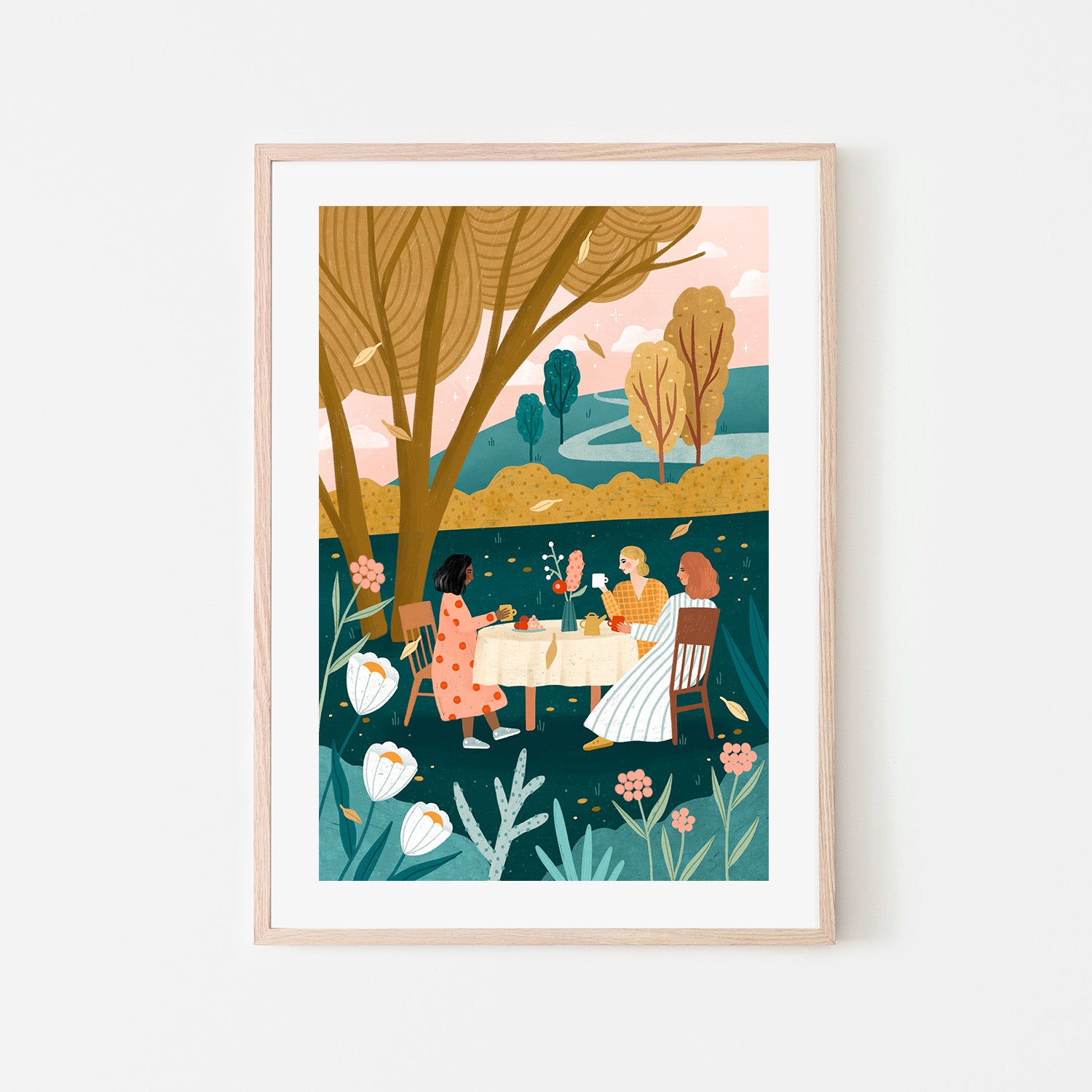 wall-art-print-canvas-poster-framed-Autumn Tea Party-6