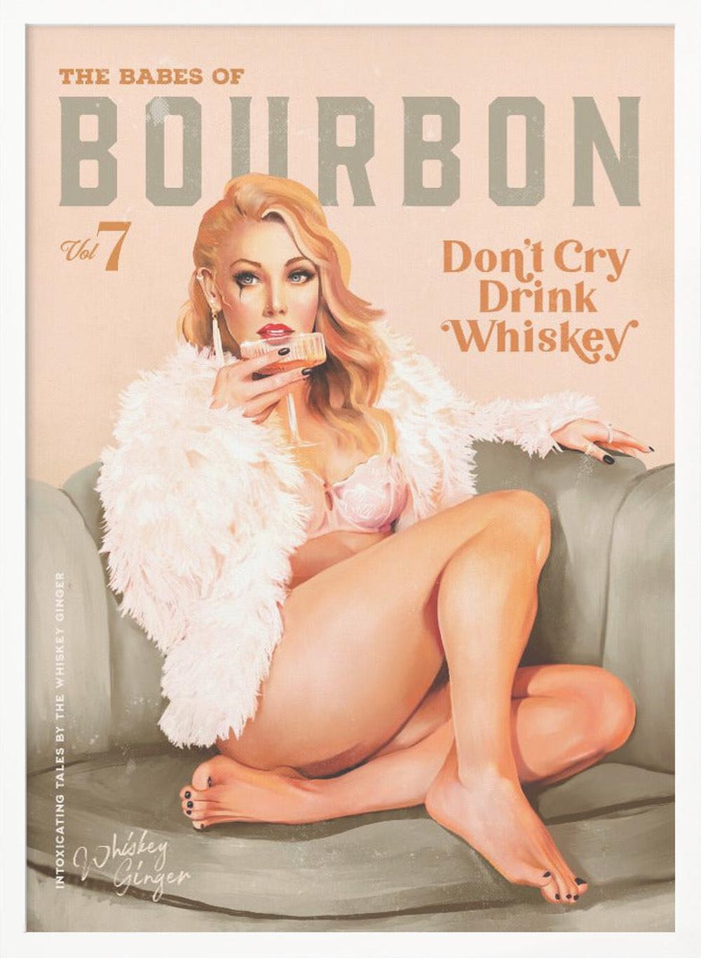wall-art-print-canvas-poster-framed-Babes of Bourbon Vol 7 Sexy Vintage Whiskey Pinup Girl , By Brett Gramse-3