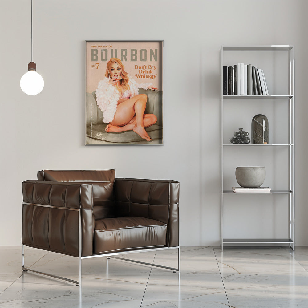 wall-art-print-canvas-poster-framed-Babes of Bourbon Vol 7 Sexy Vintage Whiskey Pinup Girl , By Brett Gramse-5