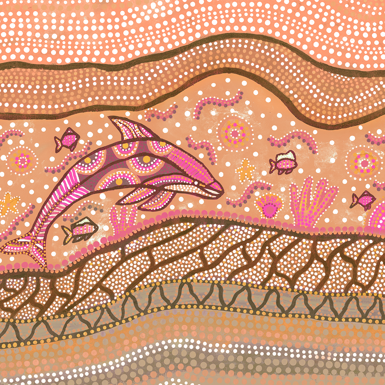 wall-art-print-canvas-poster-framed-Badarr Journey Orange Pink , By Tahni Derbin-1