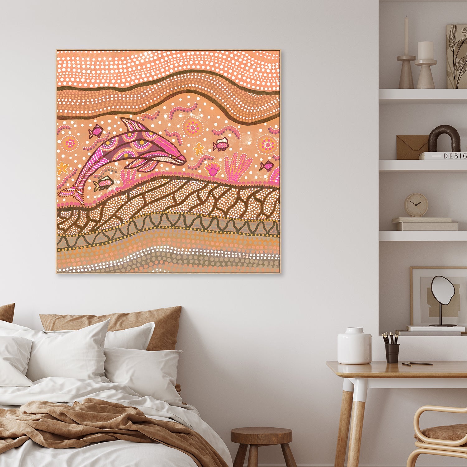 wall-art-print-canvas-poster-framed-Badarr Journey Orange Pink , By Tahni Derbin-2