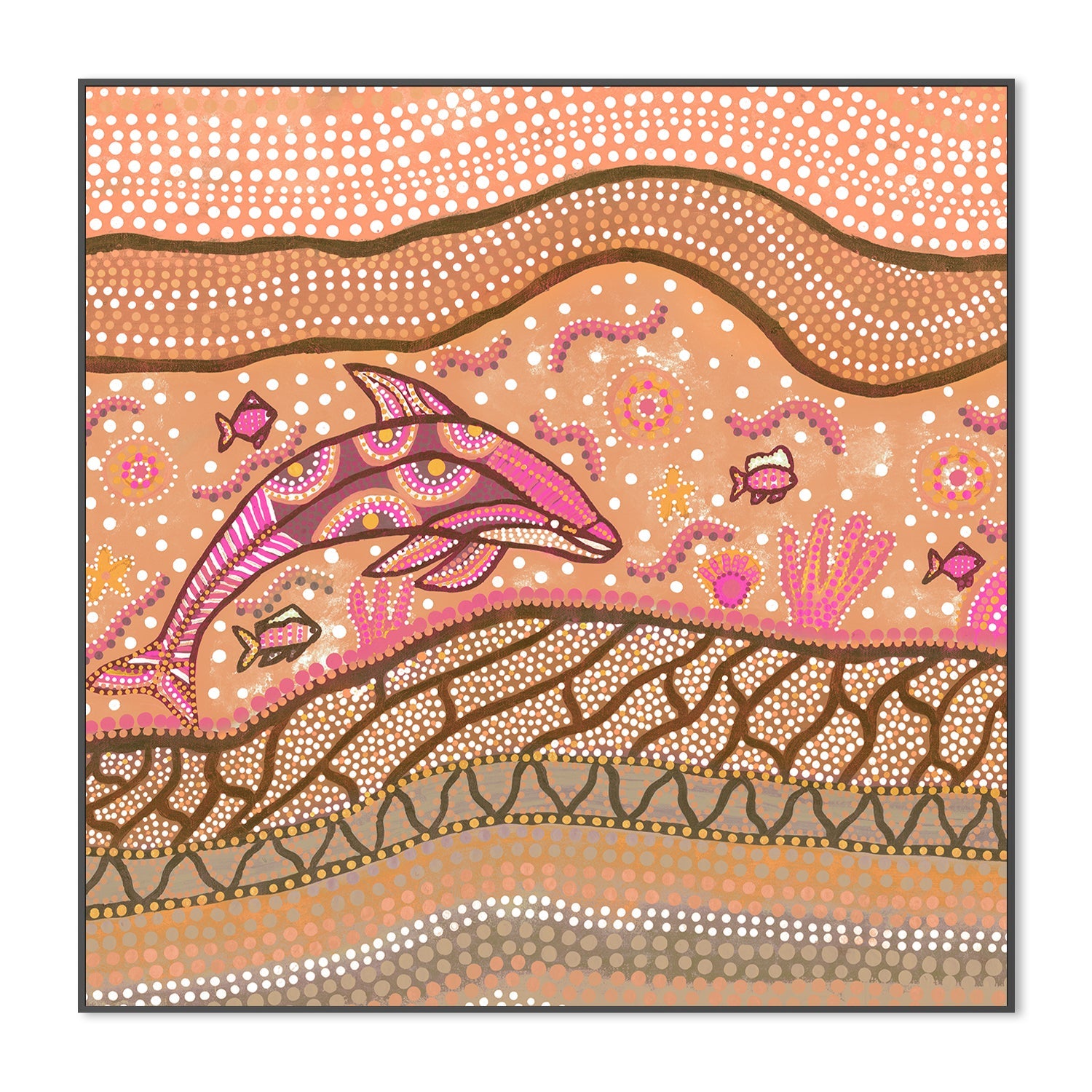 wall-art-print-canvas-poster-framed-Badarr Journey Orange Pink , By Tahni Derbin-3